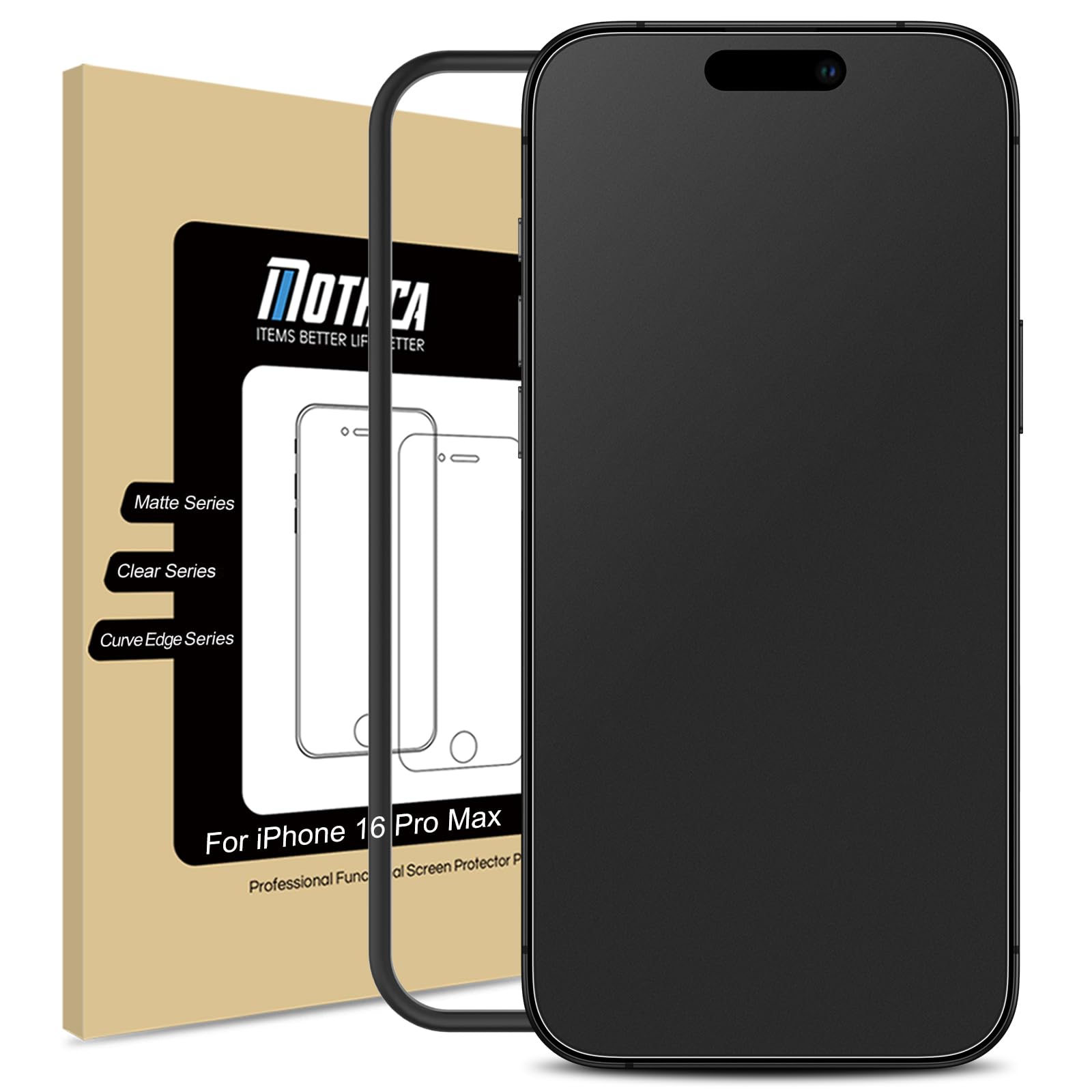 DICOTA - Protection d'écran pour téléphone portable - 9 H, adhésif - film - pour Apple iPhone 16 Pro Max