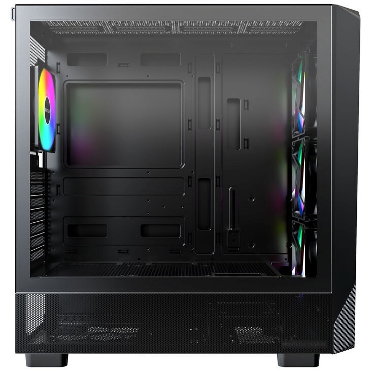 Montech X5 PC-Gehäuse, Midi-Tower, E-ATX, ARGB, Tempered Glass
