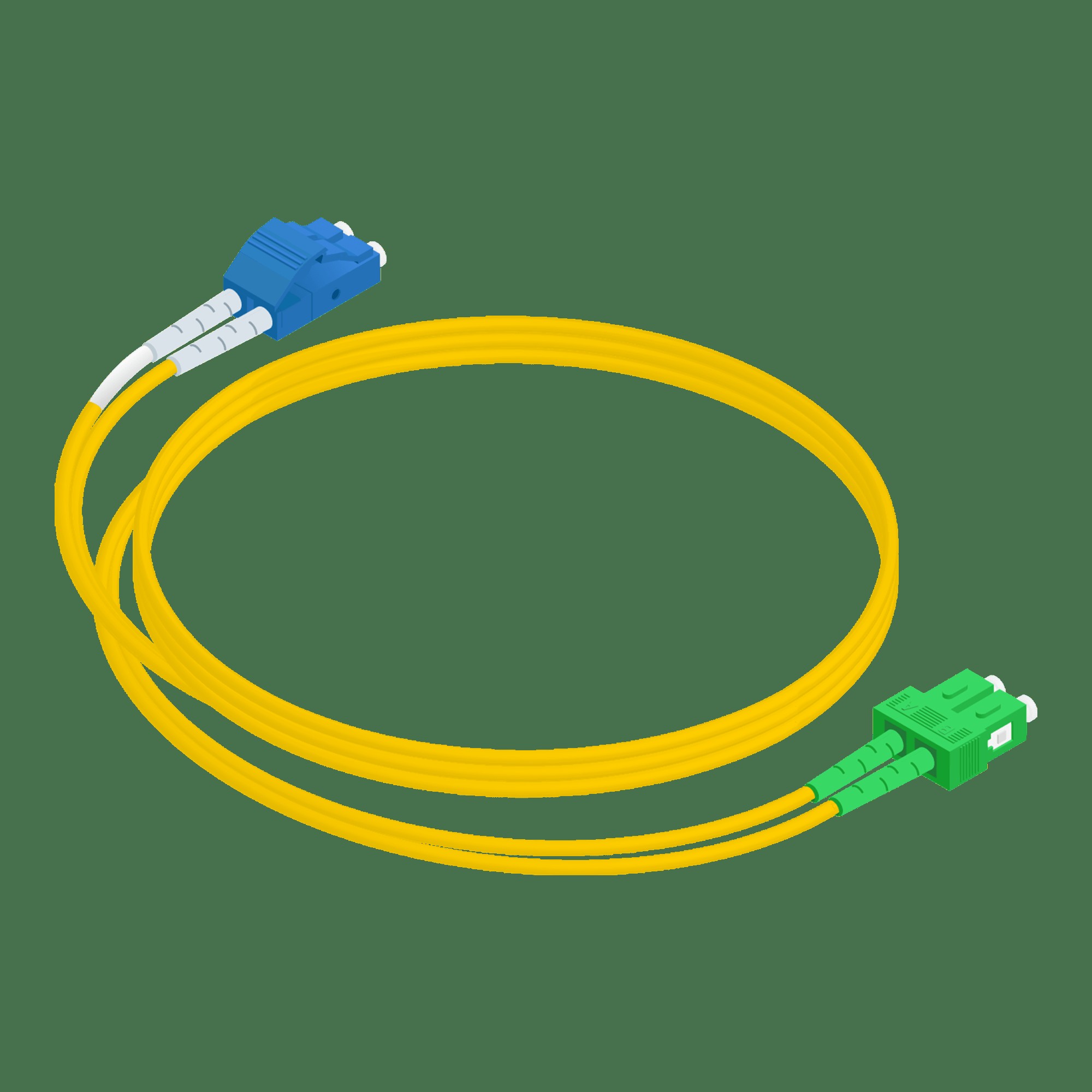 ekivalan Jarretière zip 2,0mm OS2 G652D LC-APC/LC-UPC LSZH jaune 20m