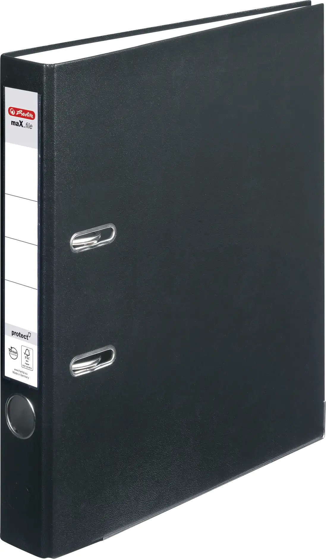 Herlitz Ordner maX.file protect A4 5cm sw PP Folienbezug
