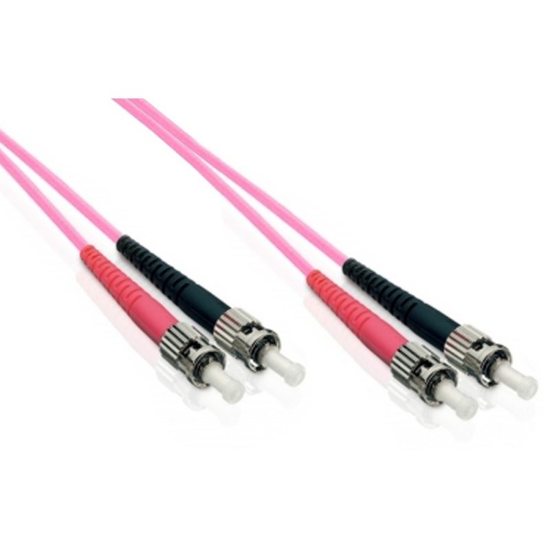 ekivalan Jarretière zip 2,0mm OM4 50/125 SC-UPC/ST-UPC LSZH magenta 20m