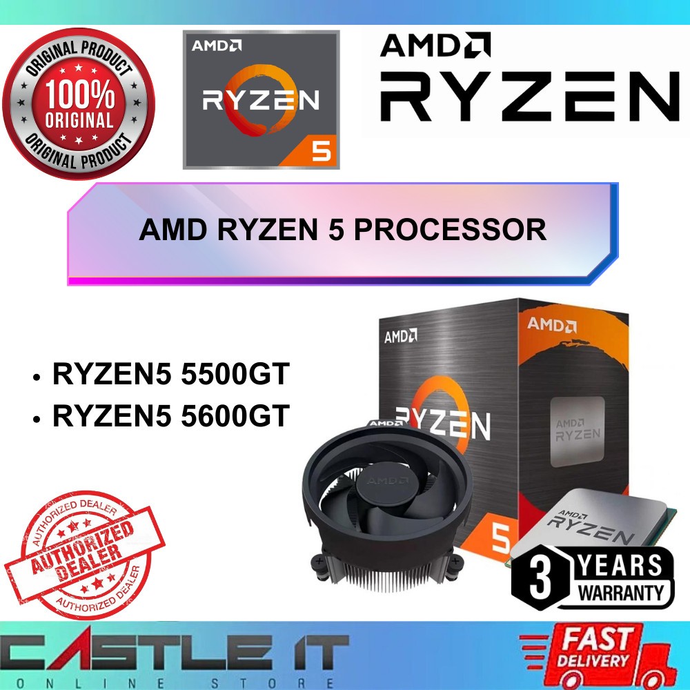 AMD Processeur Ryzen 5 5600GT 4.6 GHz 6 Coeurs Socket AM4