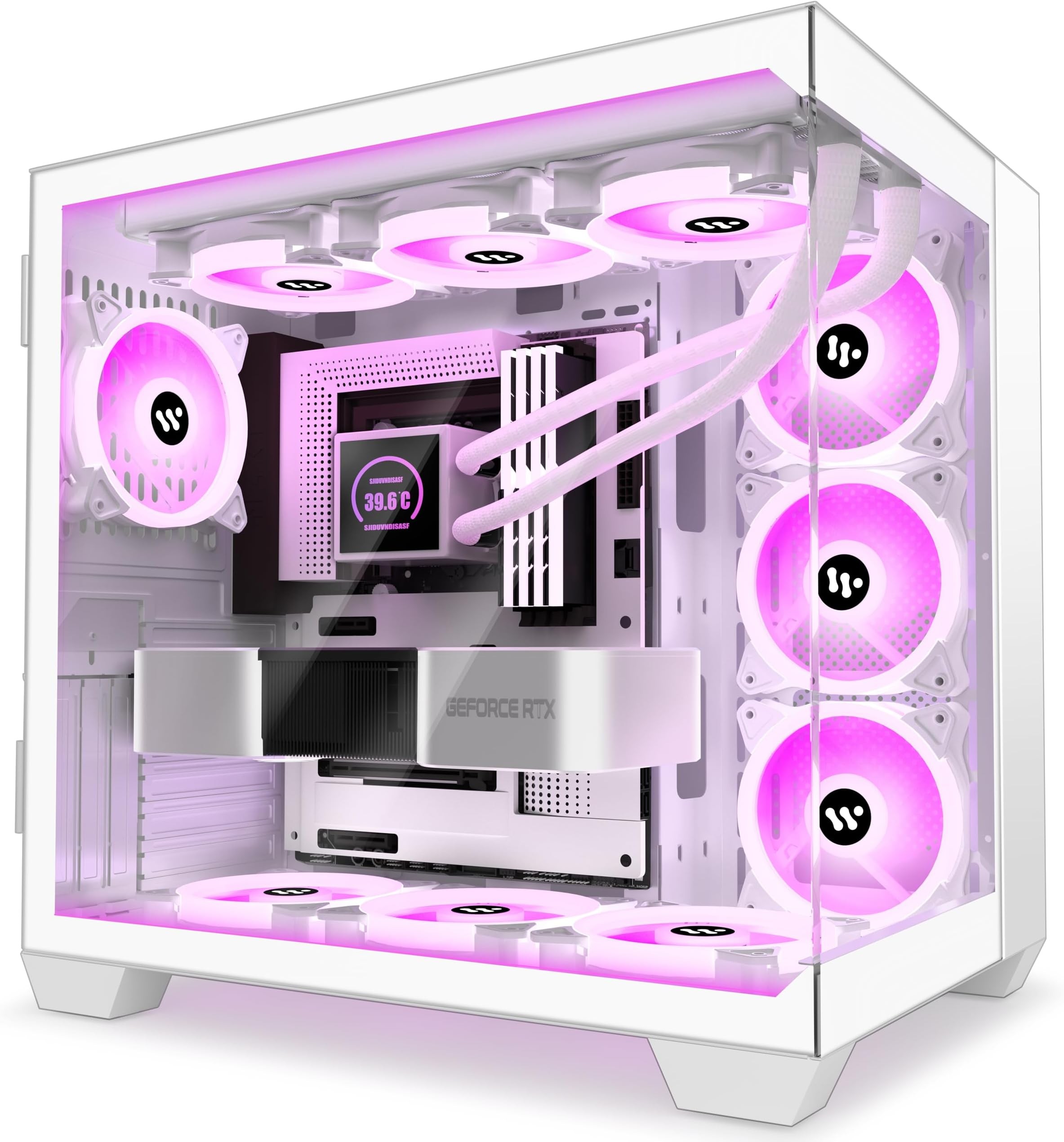 ZALMAN Boitier Mini Tour Micro ATX P30 V2 ARGB avec panneaux vitrés (Rose)