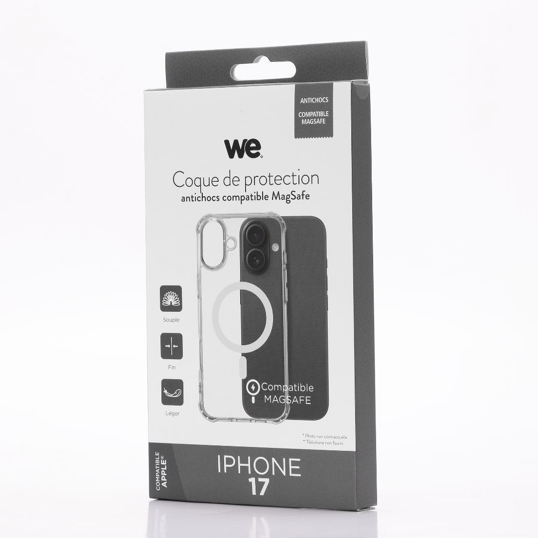 WE Coque de protection MAGSAFE IPHONE 17 Transparent