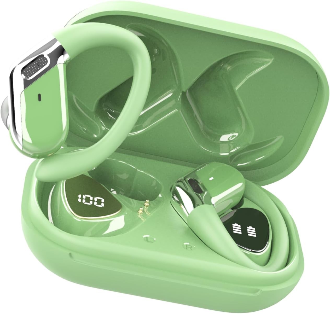 WE Ecouteurs  POP MYRA sans-fil, coque irisÃ©e, vert