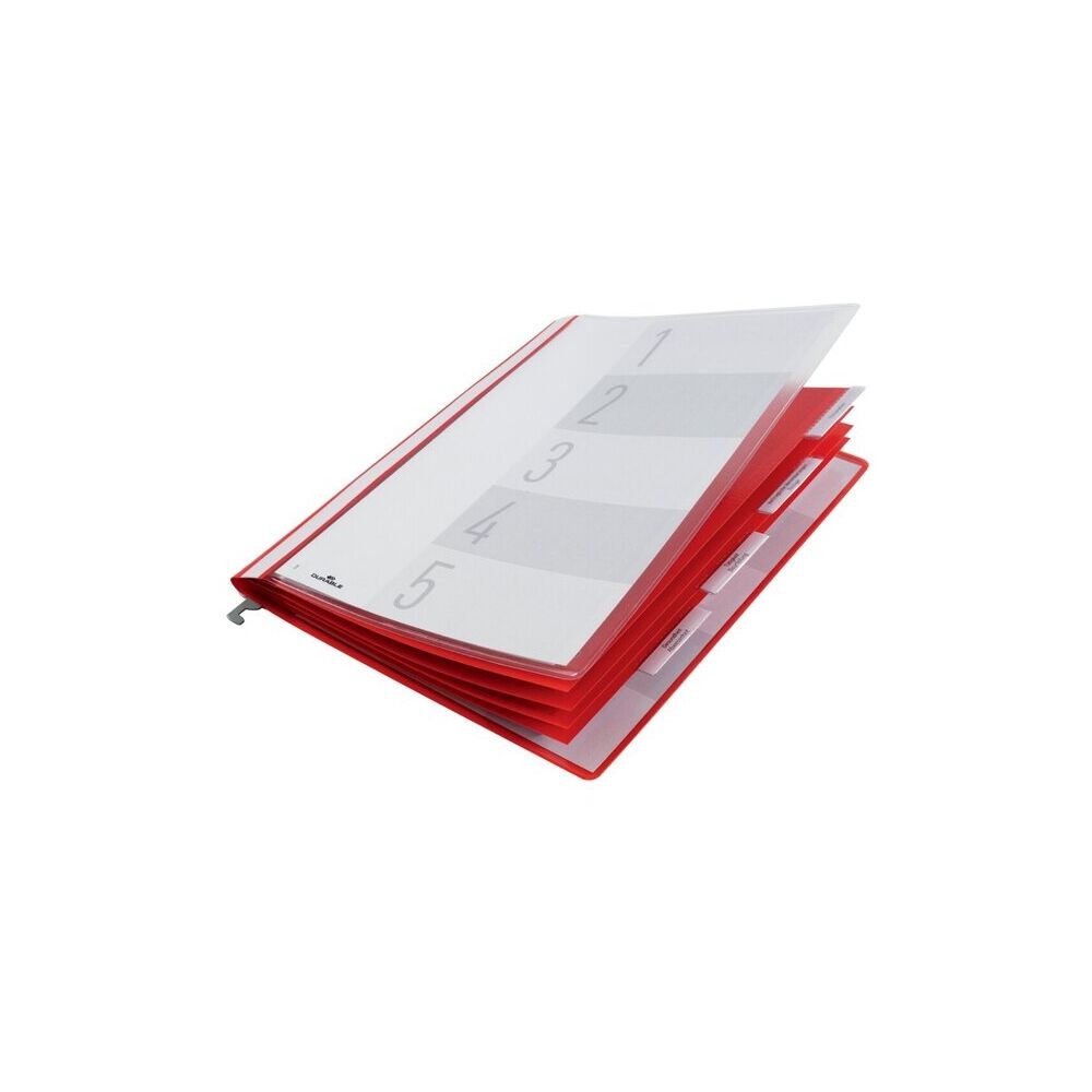 Durable DURABLE Personalhefter m Hängeschiene A4 5 Fächer rot