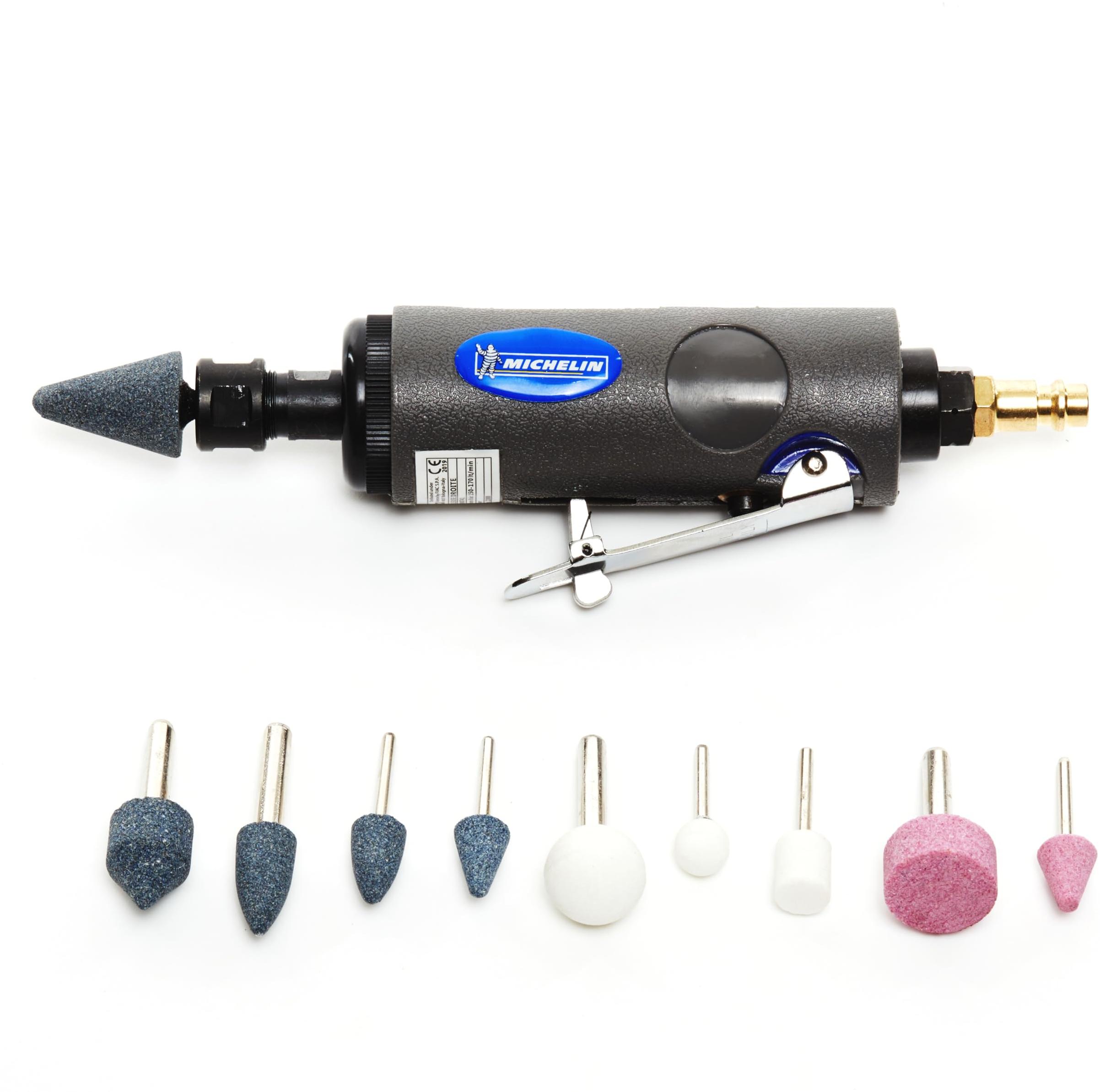 MICHELIN Coffret Meuleuse Droite pneumatique + 10 Meules