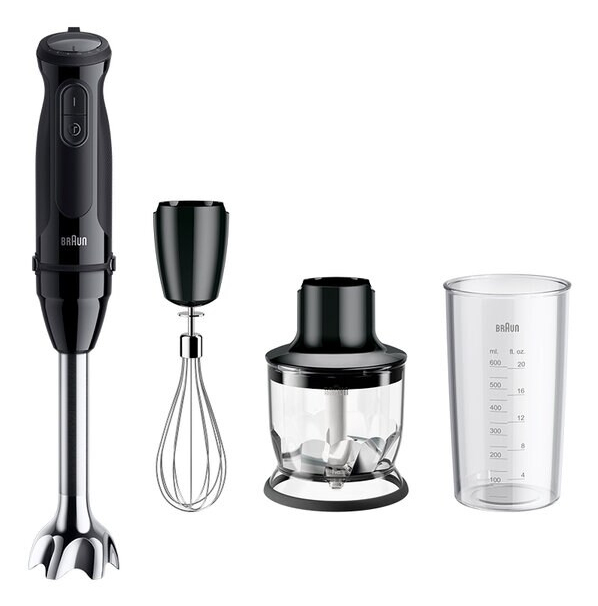Braun 1.000W 21 snelheden easyclick plus systeem powerbell Vplus technologiemaatbeker 350ml hakmolen garde zwart