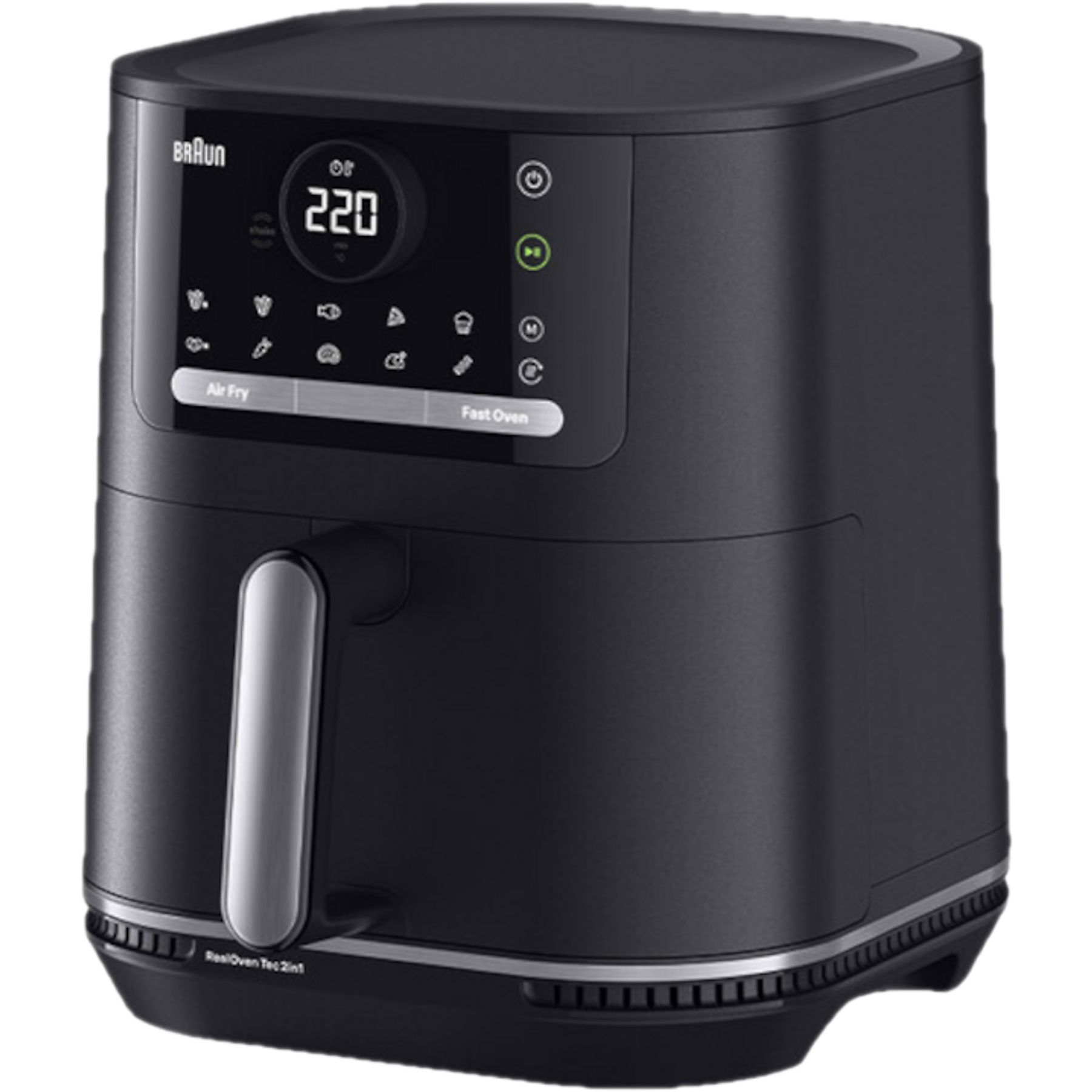 Braun 1 4kg/5 7ltr capaciteit 2000W LED digi display 2 functies electrothermostaat 80-220 graden 15 kookprogramma's 2 verwarming Airfry &ovenfunctie