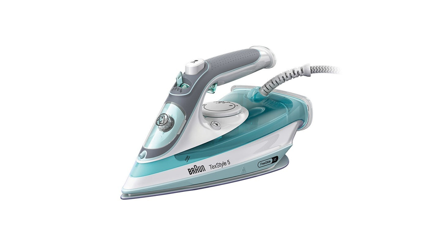 Braun 2.700W SuperCeramic FreeGlide 3D strijkzool 0-50g/min stoom 190gstoomshot 300ml open handvat wit/groen