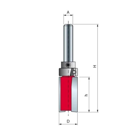 Freud Fraise 8 mm à ébarber avec roulement supérieur Ø 16 / h 20