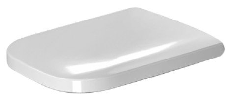 Duravit 0064590000 Happy d.2 Abattant de WC avec charnières en acier inoxydable Blanc Fermeture douce