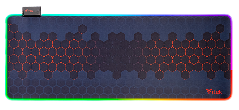 iTek Tapis de souris E1 RGB - Taille XXL (Noir)