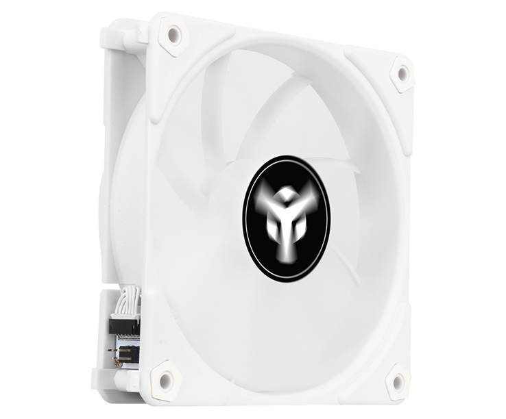 iTek Lot de 3 Ventilateurs boitier UW12 RGB - 12cm (Blanc)