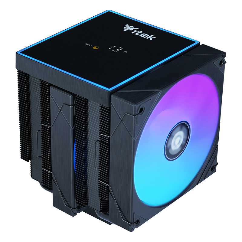 iTek Ventilateur processeur ICY-6HATP RGB (Noir)