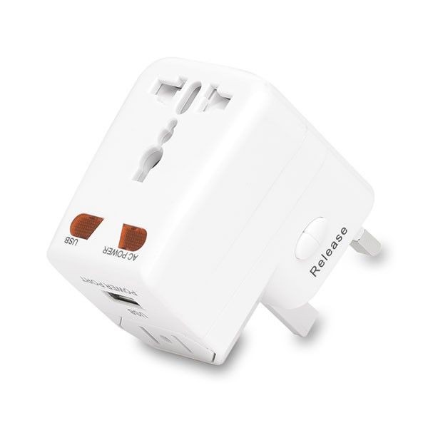 D2 Diffusion Adaptateur multi pays 1USB 1A blanc