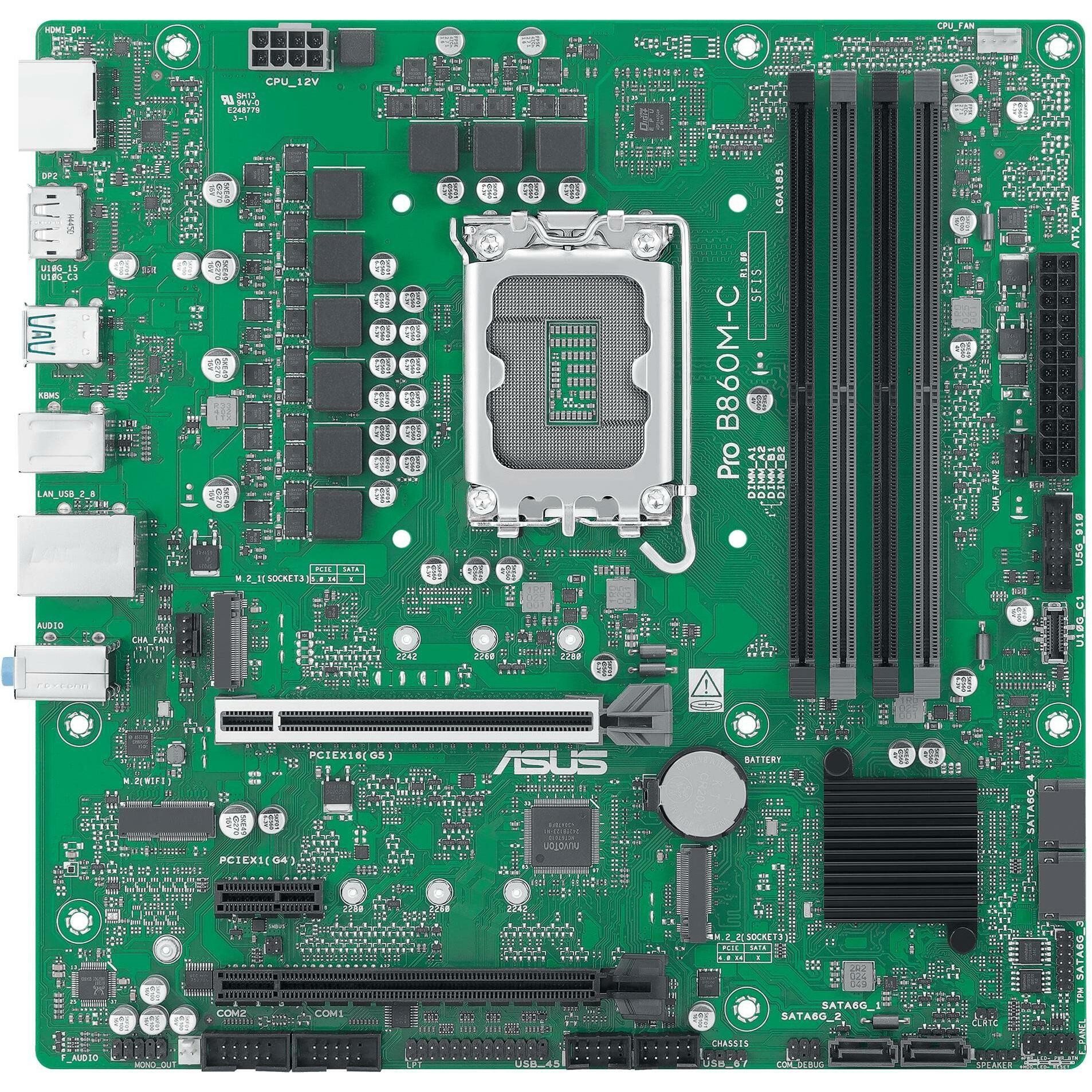 ASUS PRO B860M-C-CSM Intel LGA 1851 mATX motherboard DDR5 PCIe 5.0 2xM.2 1xHDMI 2xDisplayPort