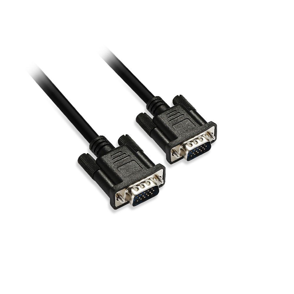 D2 Diffusion C ble VGA m le/m le 1.8m noir full HD vendu en SACHET gaine 5,8mm