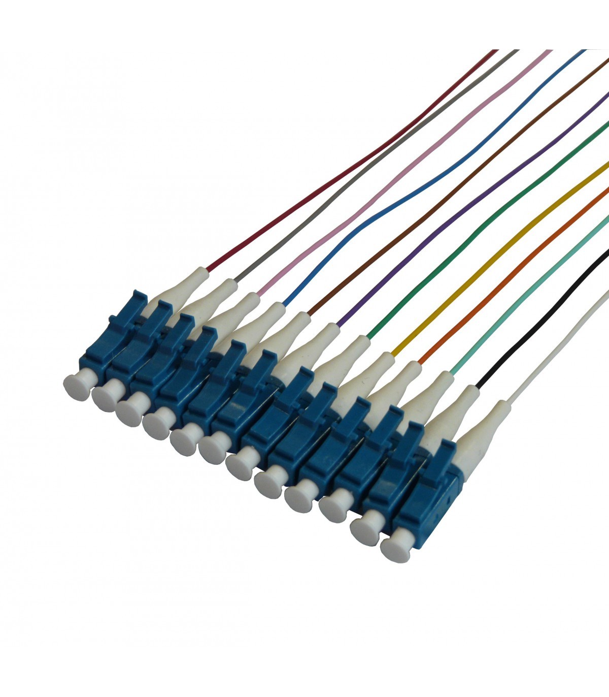 ekivalan Lot de pigtails OM5 50/125 LC-UPC Low Loss 900µm 12 couleurs 2m