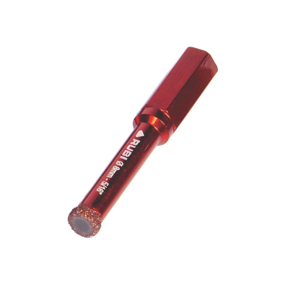 Rubi Foret diamant pour carrelage à queue hexagonale Drygres 8mm x 125mm
