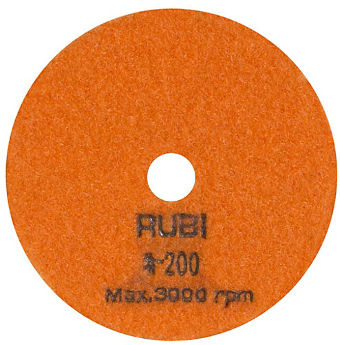 Rubi Disque flexible diamant pour polissage Ø 100 mm grain 200