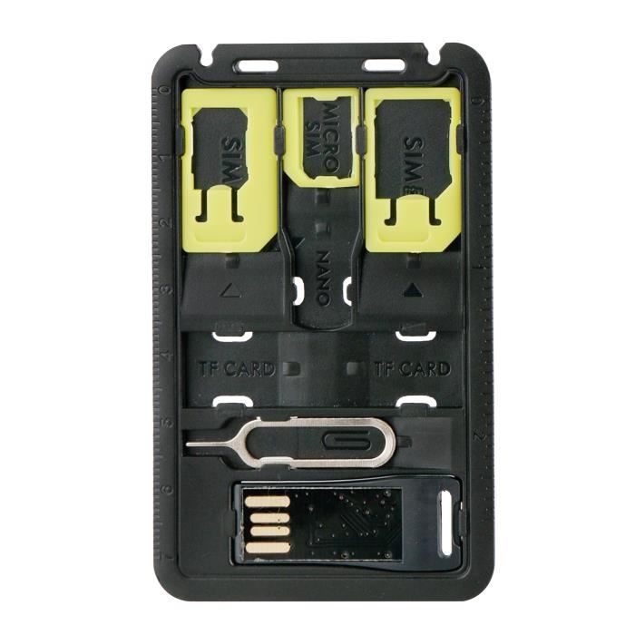 Muvit Connect Pack 3 Adaptateurs Sim Universels + Lecteur Micro SD