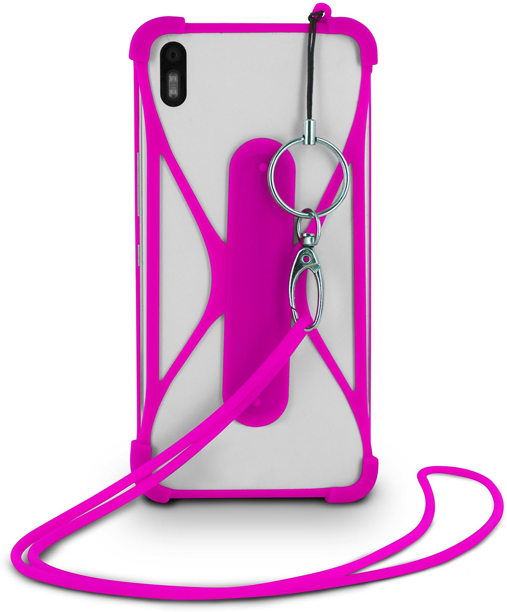 Muvit LIFE Coque Souple + Tour de cou Rose: Multi Mobiles