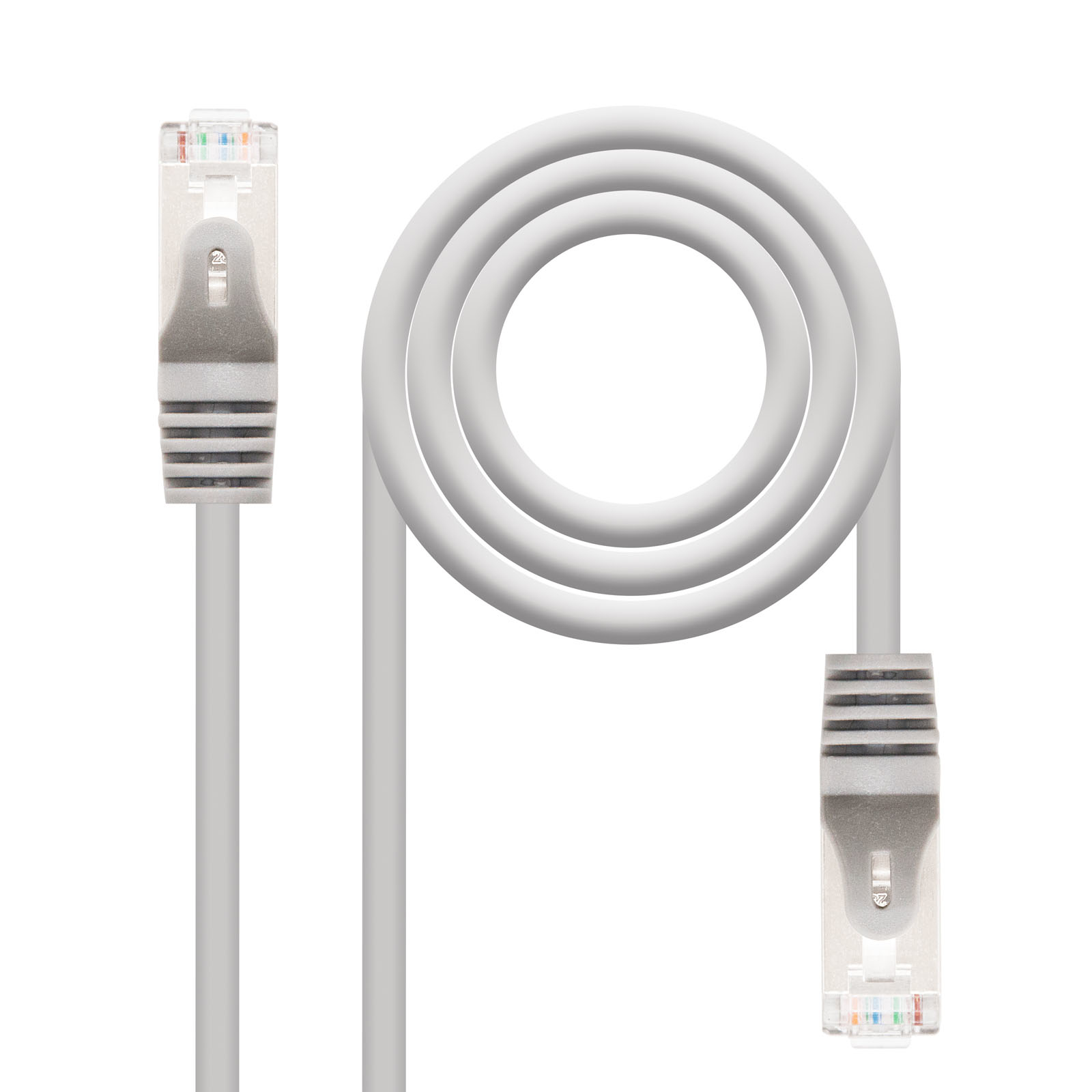 Nanocable Câble/Cordon réseau RJ45 Catégorie 6 FTP (F/UTP) Droit 2m (Gris)