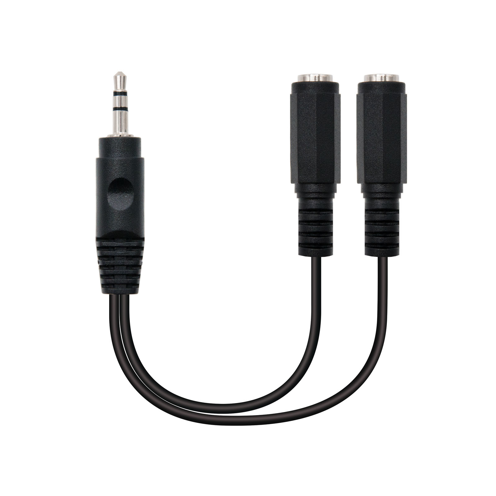 Nanocable 10.24.1200 câble audio 0,15 m 2 x 3.5mm 3,5mm Noir