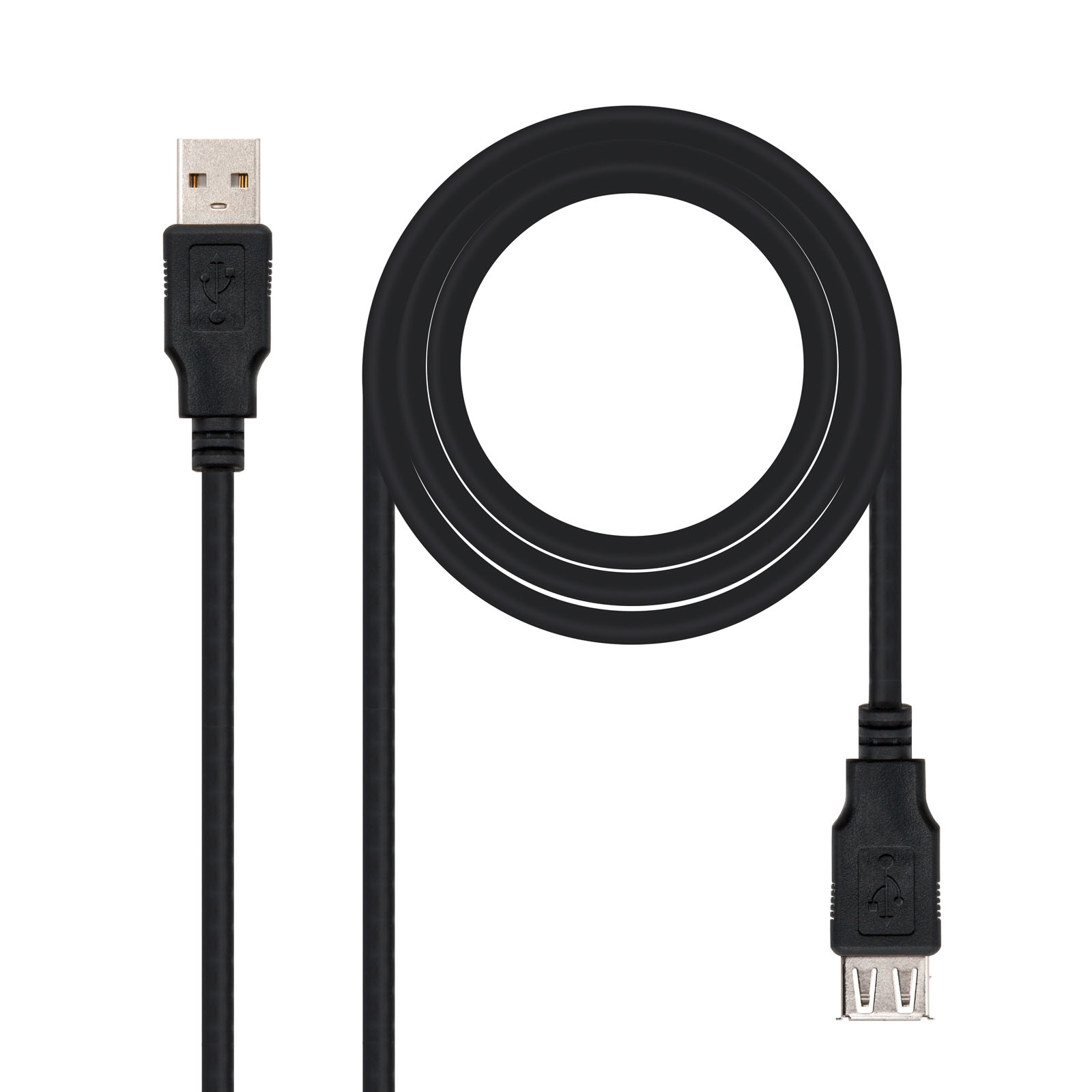 Nanocable Cable USB 2.0 Tipo A a USB Tipo A Macho/Hembra 3m Negro