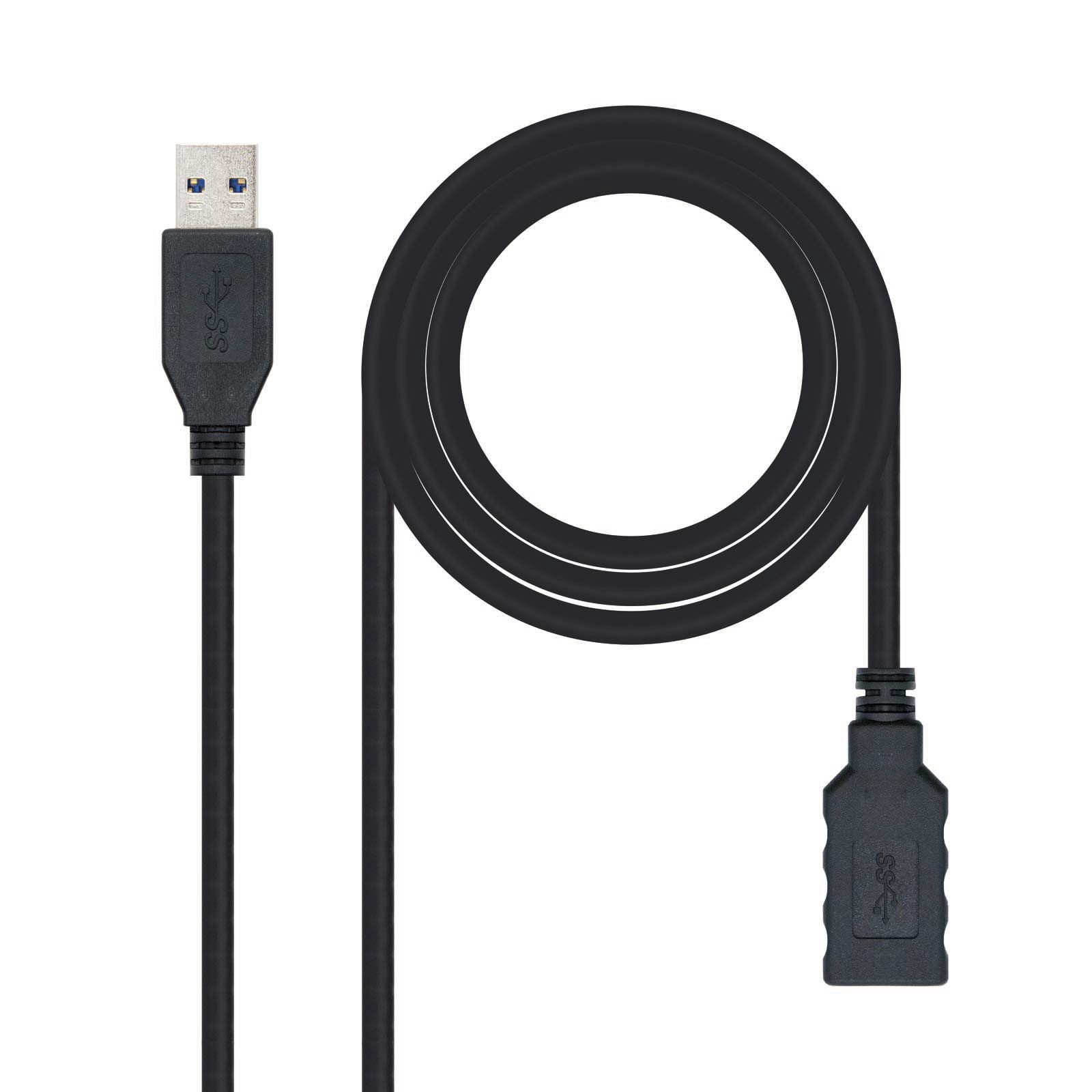 Nanocable Cable USB 3.0 Alargador Macho/Hembra 1m