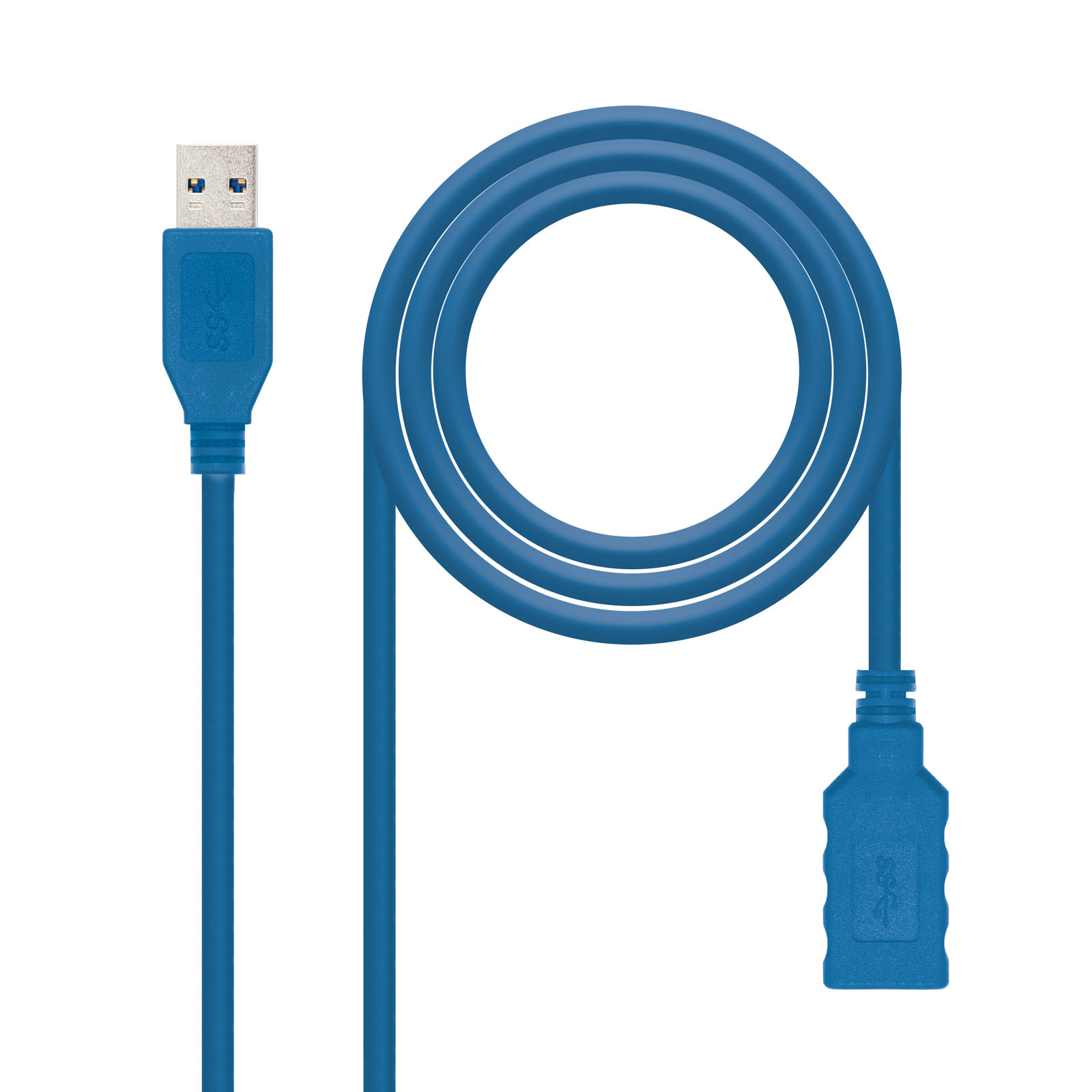 Nanocable Cable USB 3.0 Alargador Macho/Hembra 1m Azul