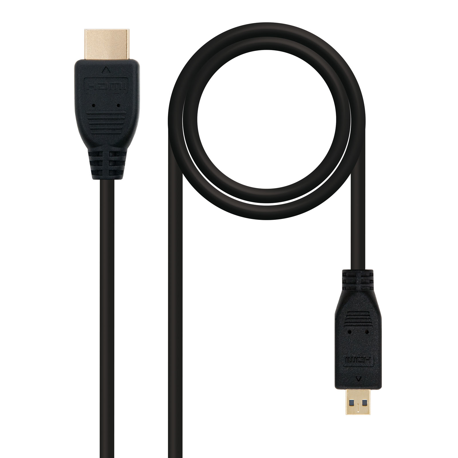 Nanocable Cable Micro HDMI a HDMI Alta Velocidad Macho/Macho 0.8m
