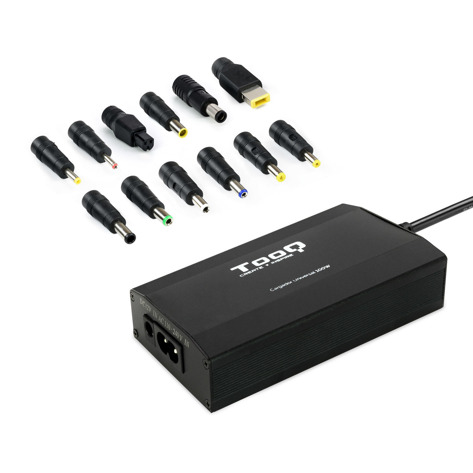 TooQ Technology Chargeur universel TooQ 100W - 12 embouts (Noir)