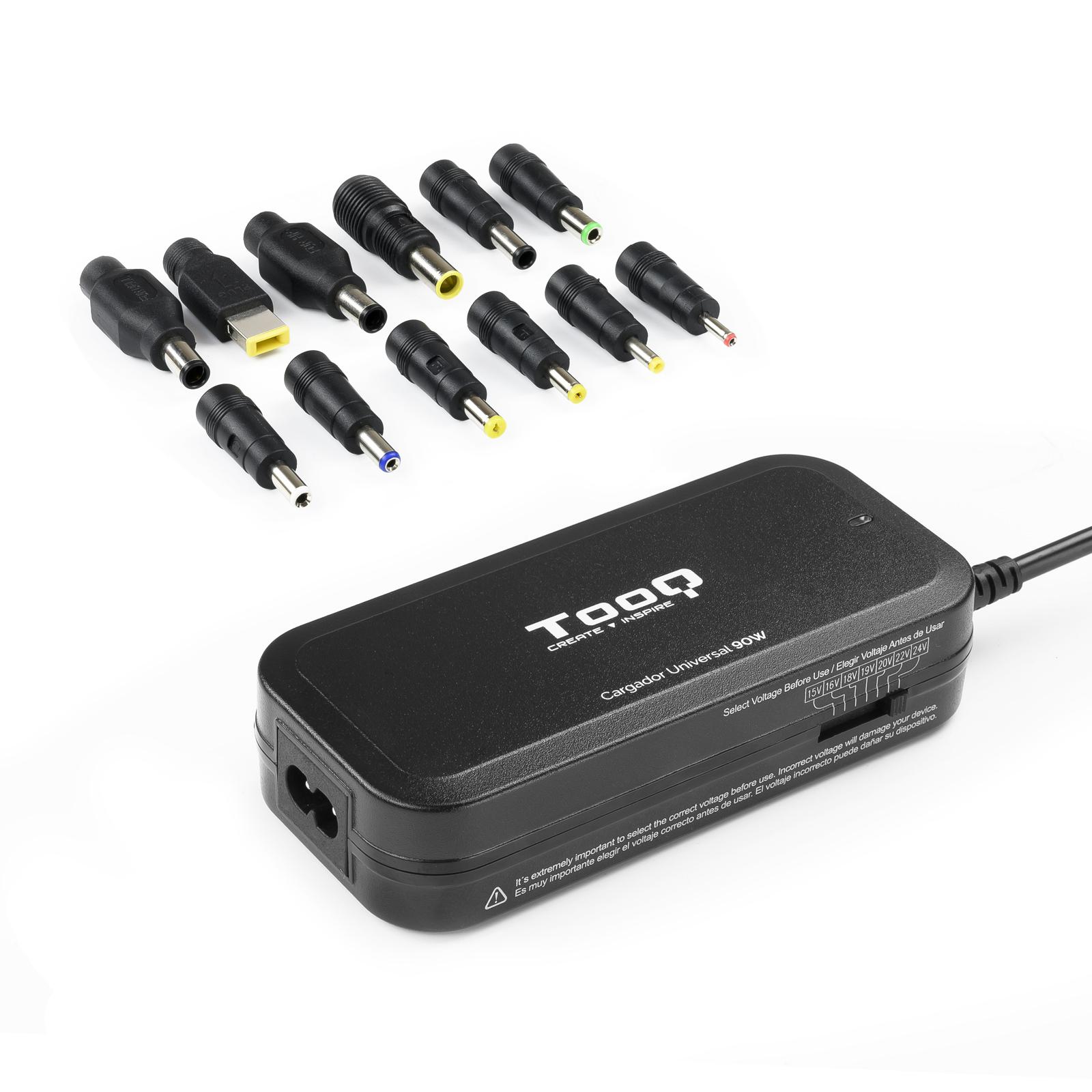 TooQ Technology Chargeur universel manuel TooQ 90W - 12 embouts