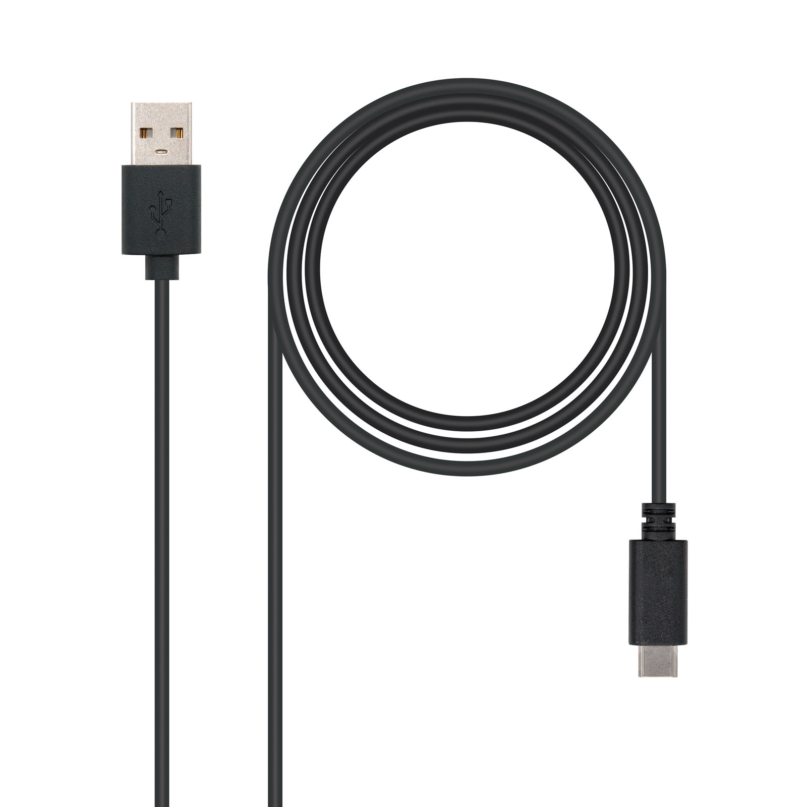 Nanocable Câble USB-A/C 2.0 M/M 1m (Noir)