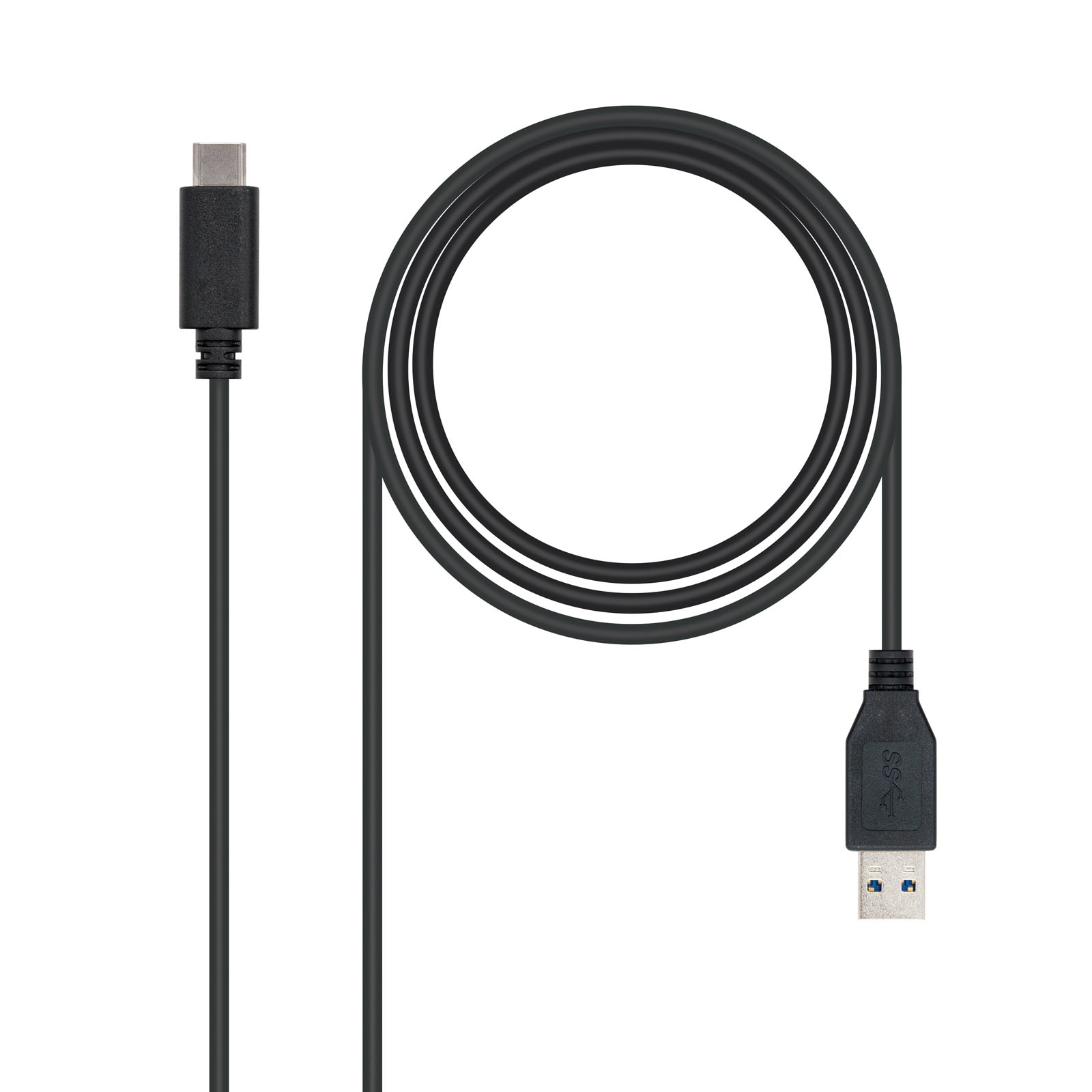 Nanocable Câble USB-A/C 3.1 M/M 1m (Noir)