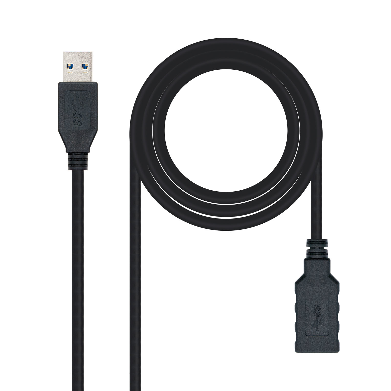 Nanocable Cable USB 3.0 Alargador Macho/Hembra 3m Negro