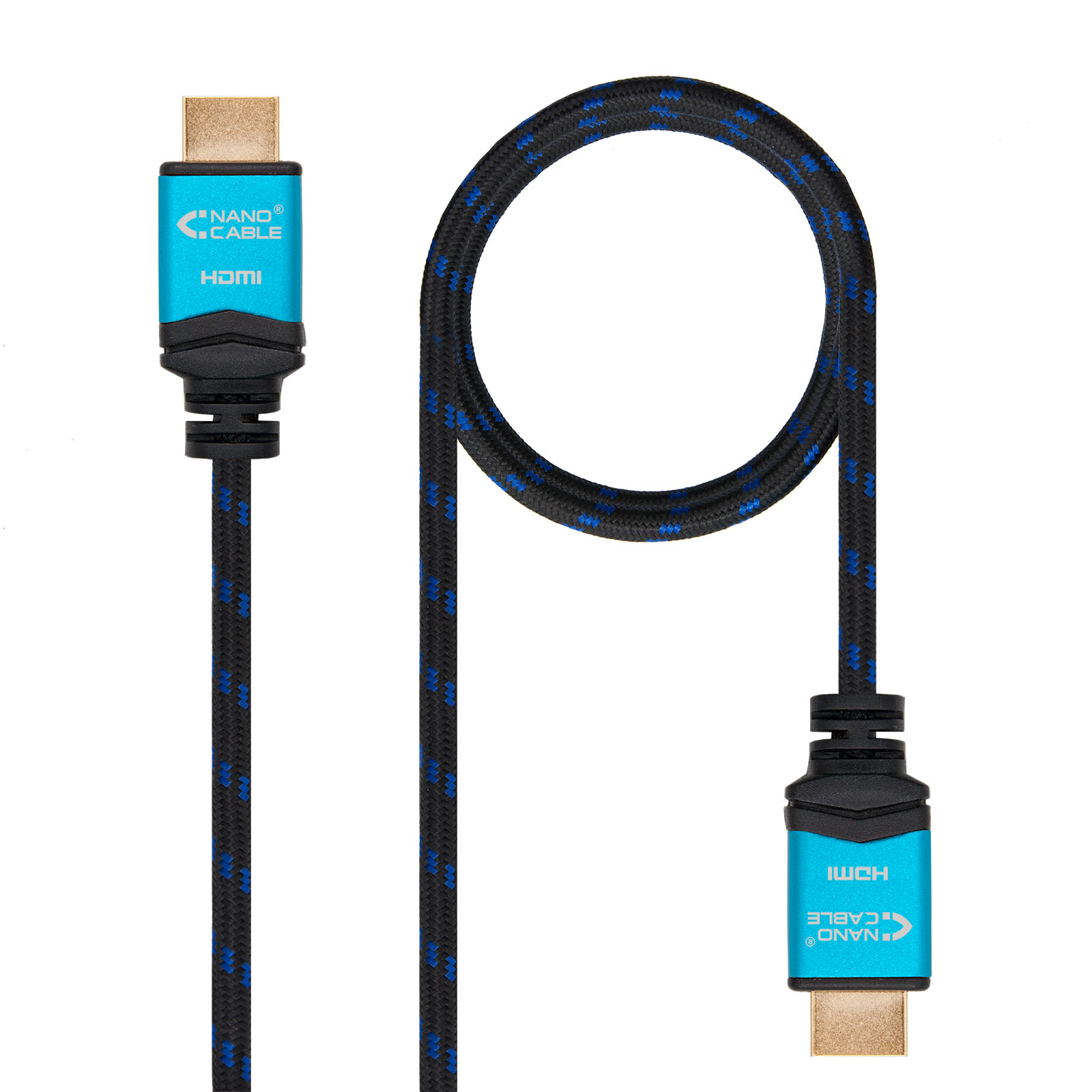Nanocable Câble  HDMI 2.0 M/M 10m (Noir/Bleu)