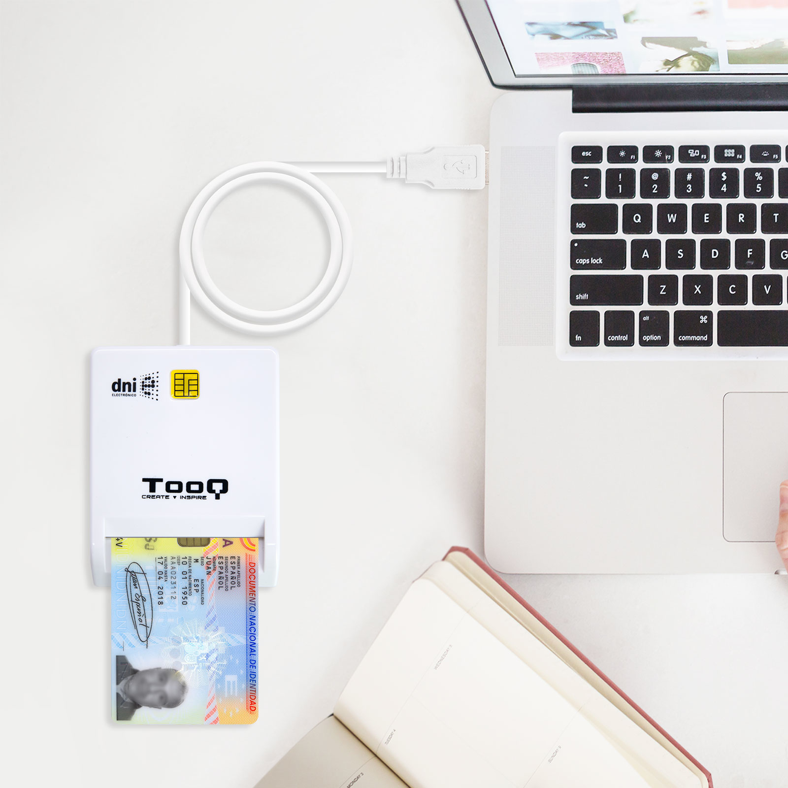 TooQ Technology Lecteur de Cartes à puce TooQ TQR-210 USB 2.0