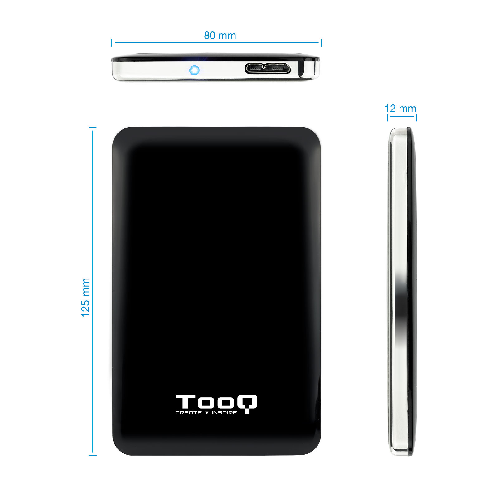 TooQ Technology TooQ Technology Boitier externe USB 3.0 TooQ TQE-2538 - S-ATA 2,5