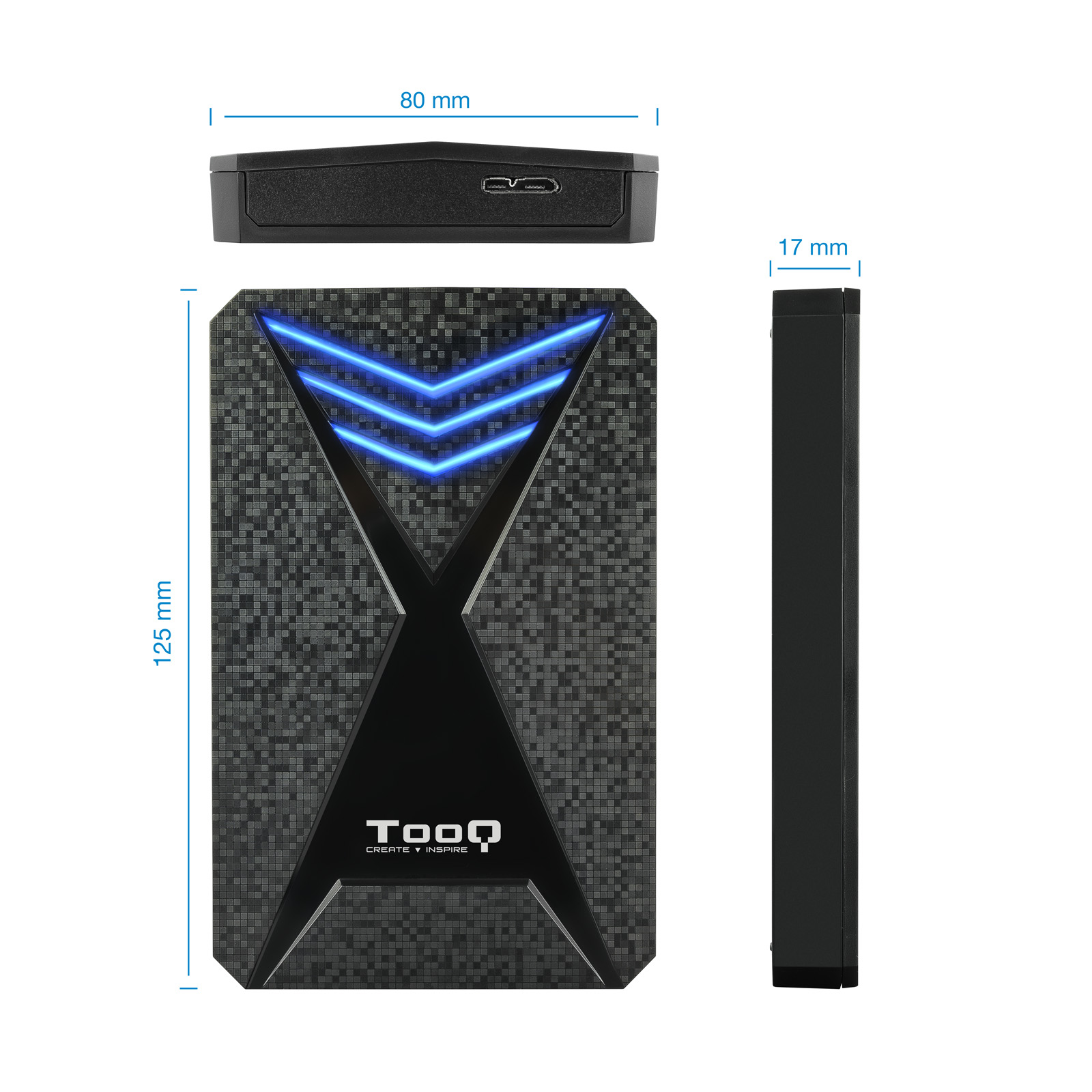 TooQ Technology Boitier externe USB 3.1 TooQ TQE-2550BL