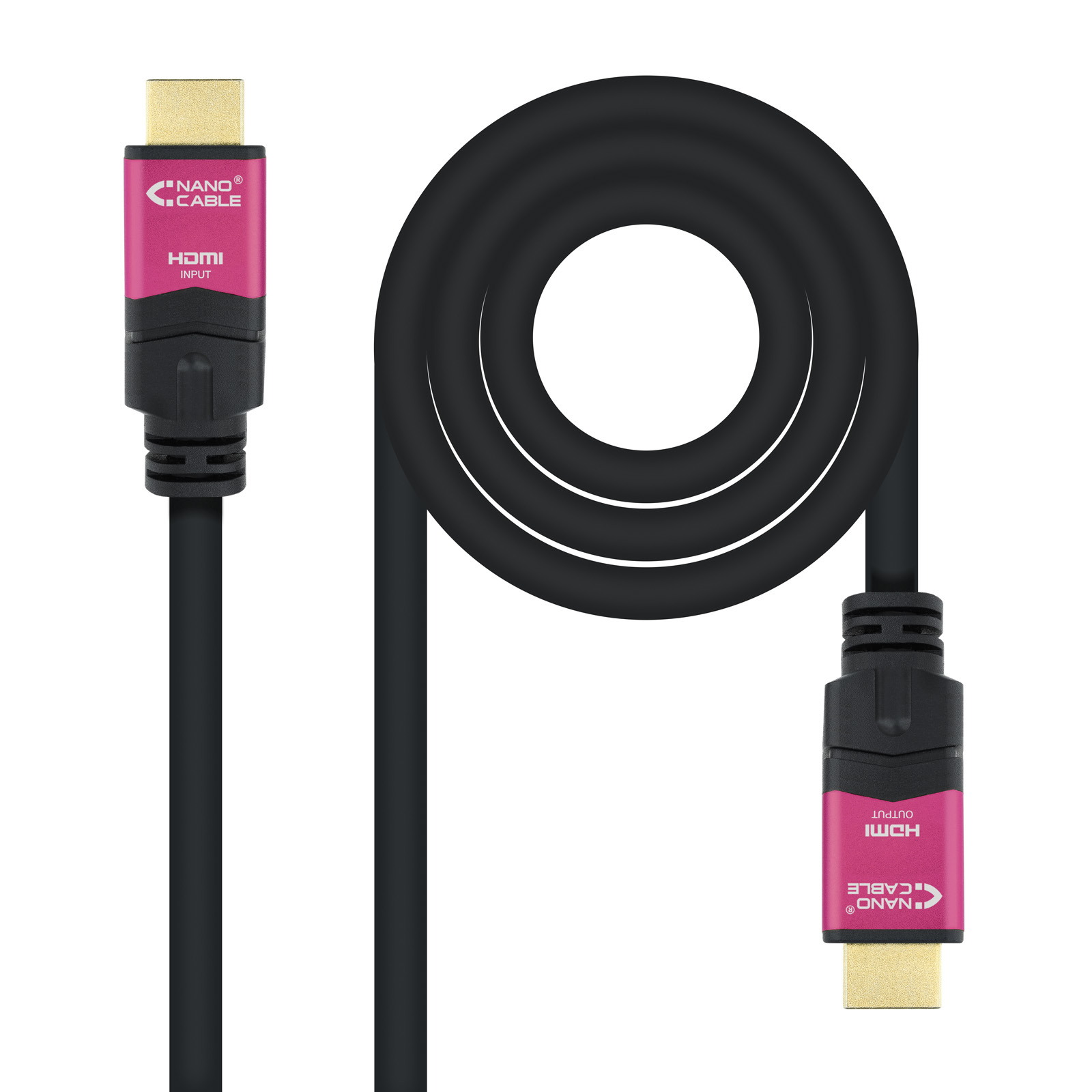 Nanocable 10.15.3715 câble HDMI 15 m HDMI Type A (Standard) Noir, Rose