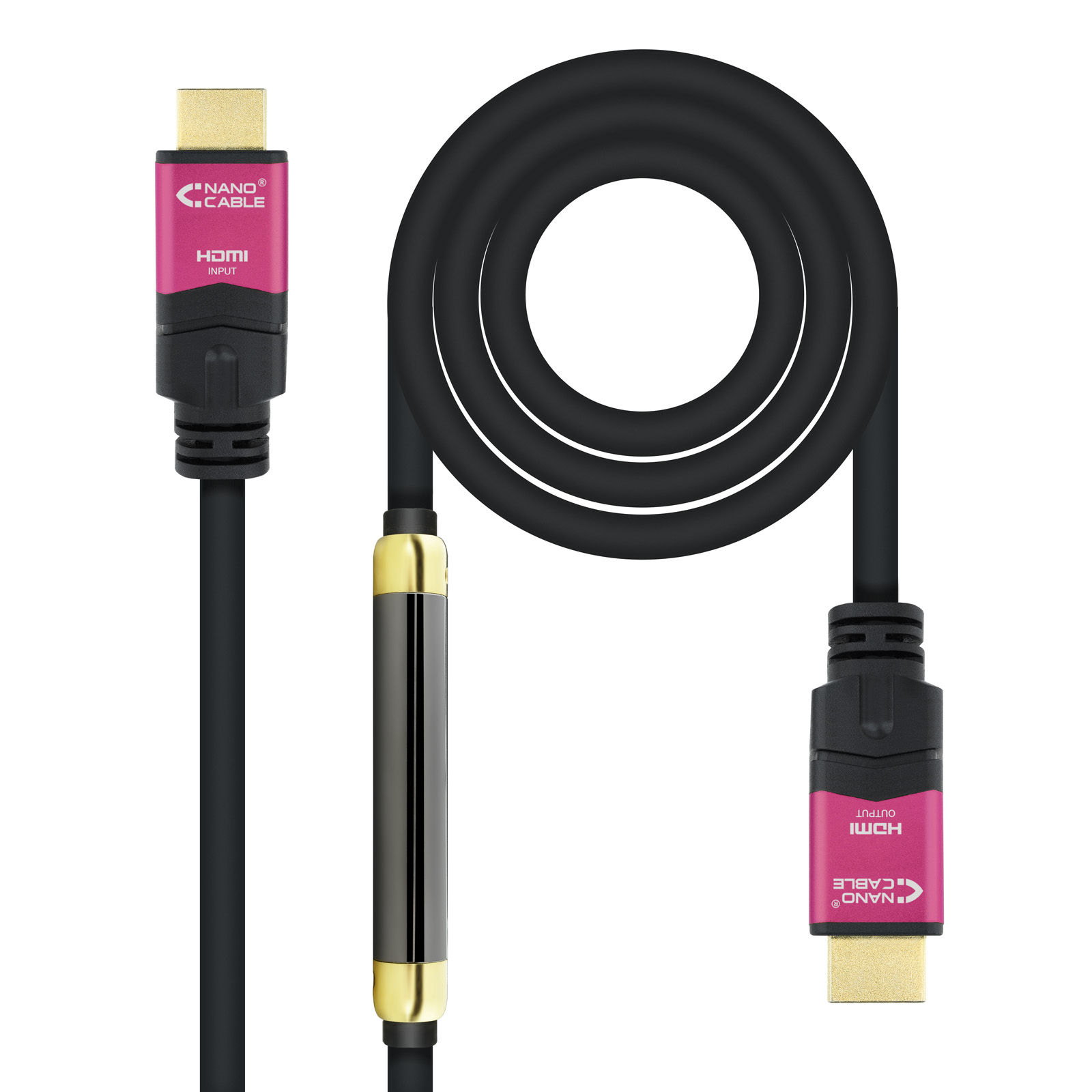 Nanocable 10.15.3725 câble HDMI 25 m HDMI Type A (Standard) Noir, Rose