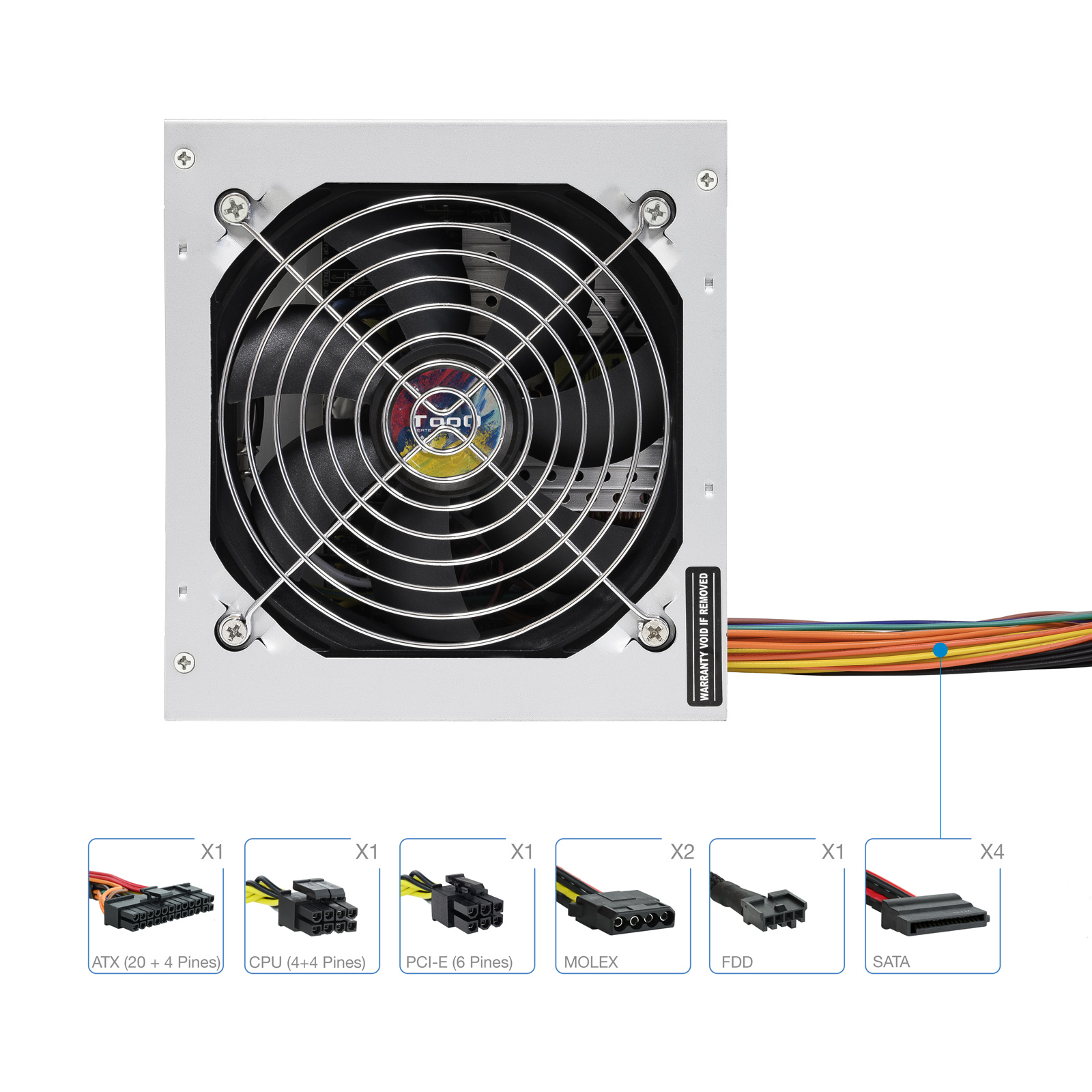 TooQ Technology Alimentation ATX TooQ Apolo - 500W (Gris)
