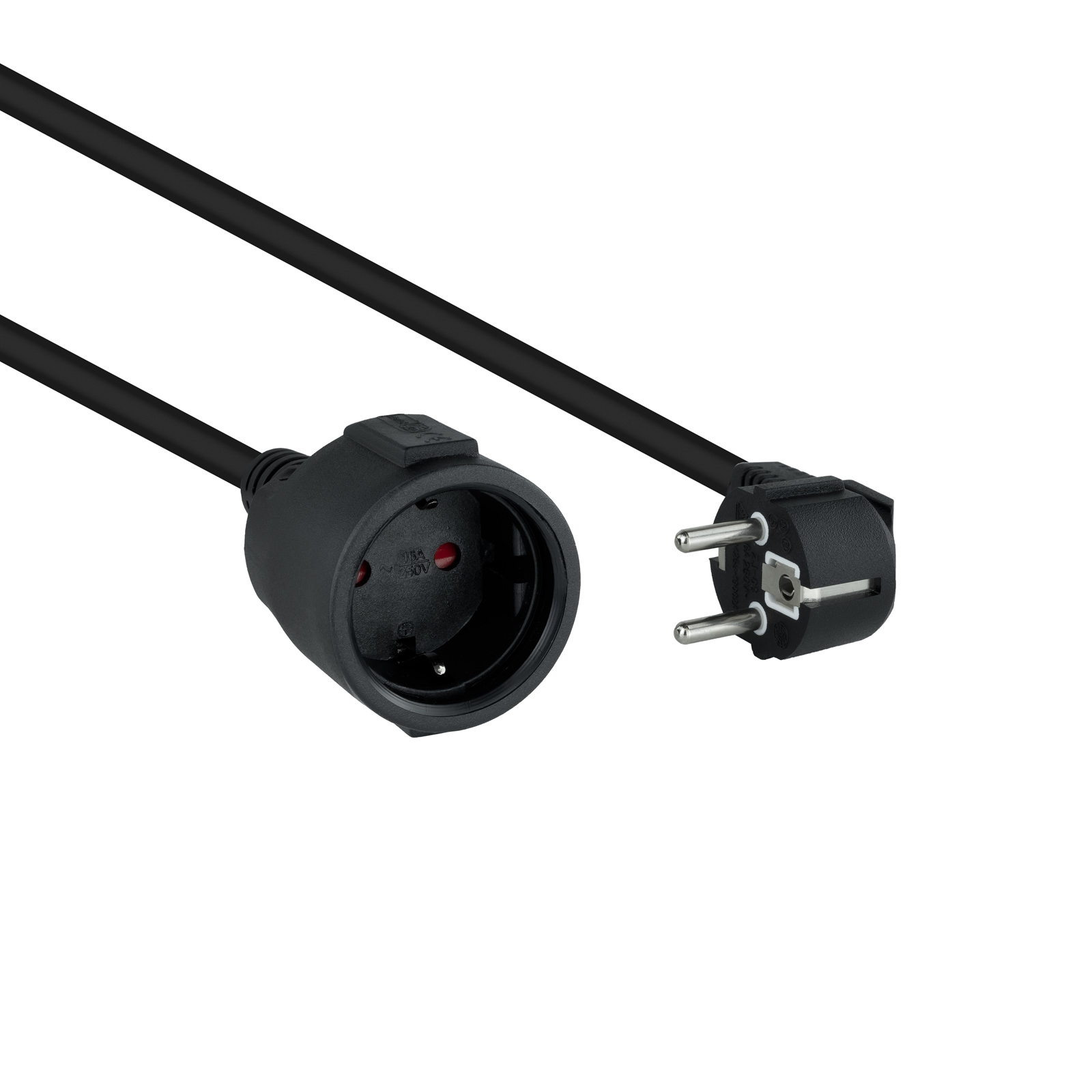 Nanocable Alargador 10 m CEE7 Schuko Macho/Hembra 16A 4000W Noir