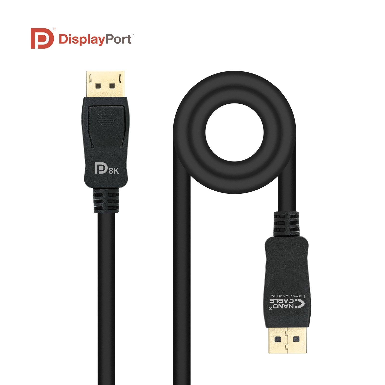 Nanocable CÃ¢ble DisplayPort 1.4  0.5m M/M (Noir)