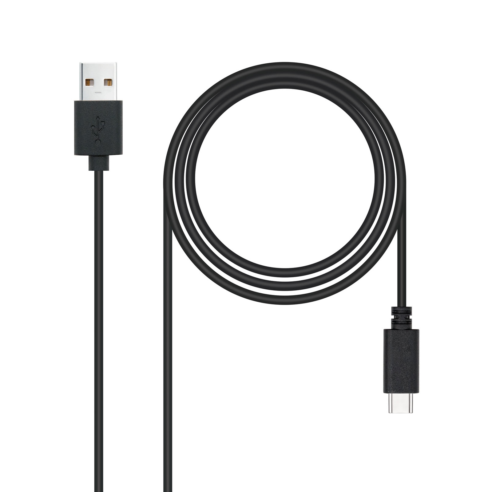 Nanocable Câble  USB-A/C 2.0 M/M 3m (Noir)