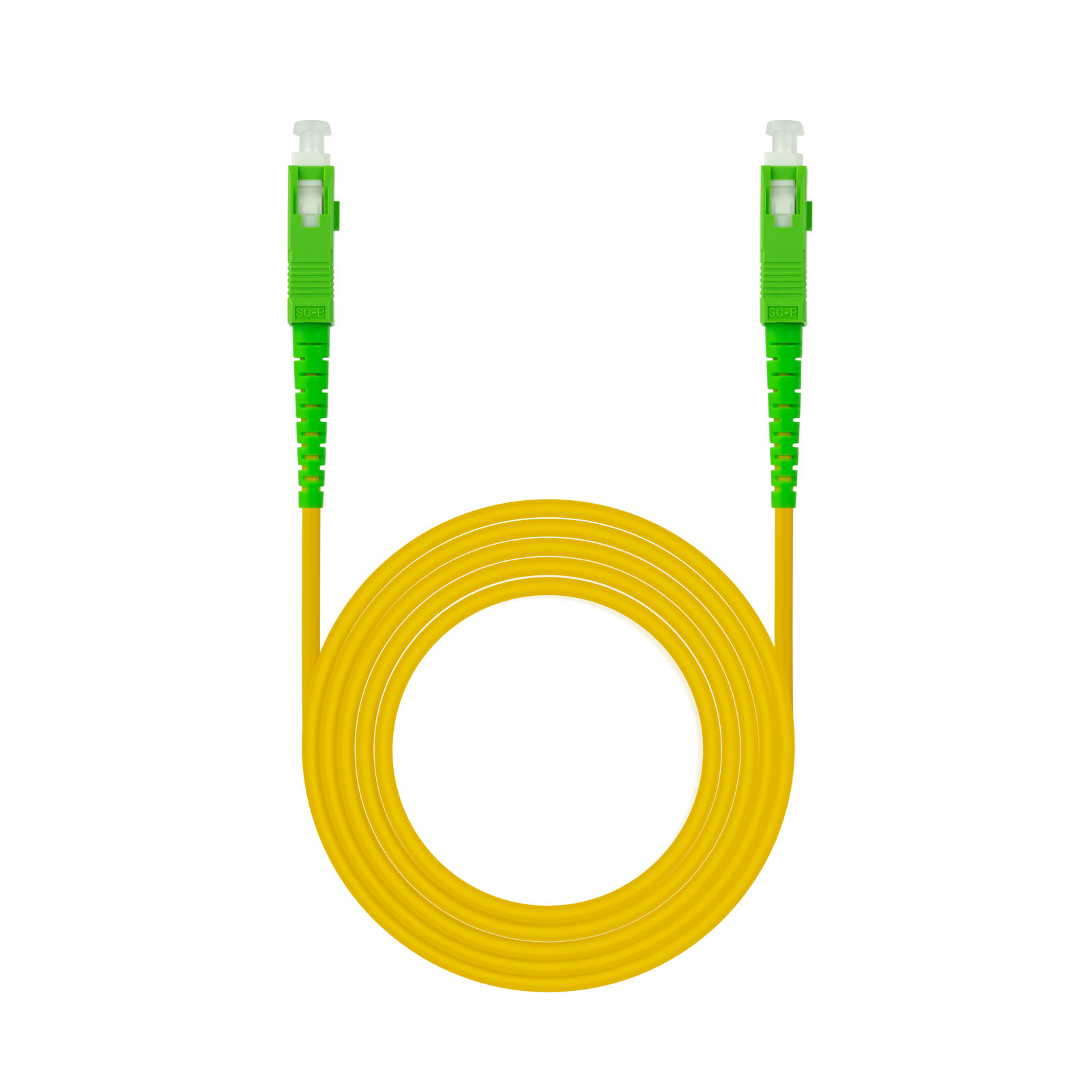 Nanocable Câble Fibre Optique SC/APC Monomode G657A2 1m Jaune