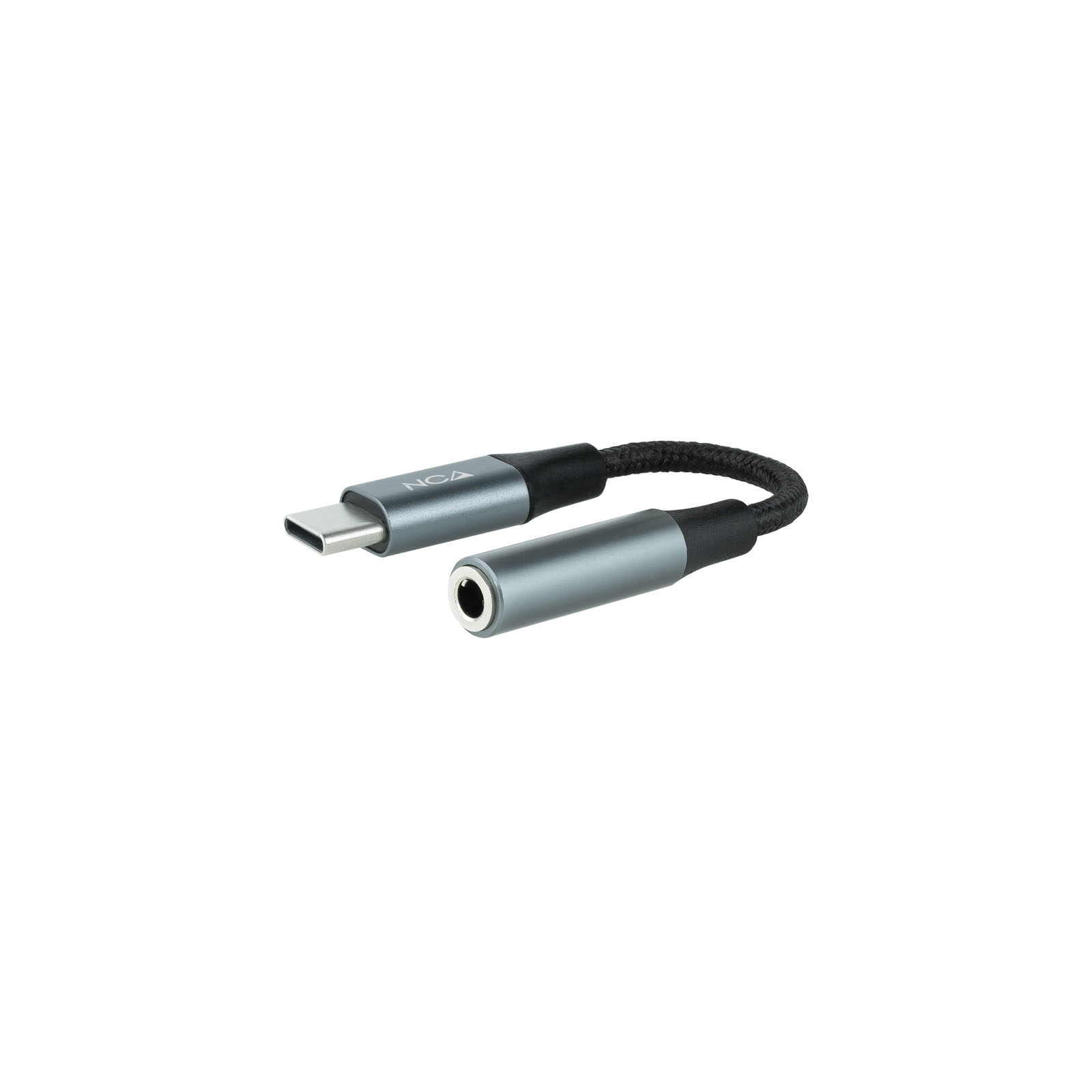 Nanocable Adaptateur Audio USB-C vers Jack 3.5 Mâle/Femelle 11cm Gris/Noir